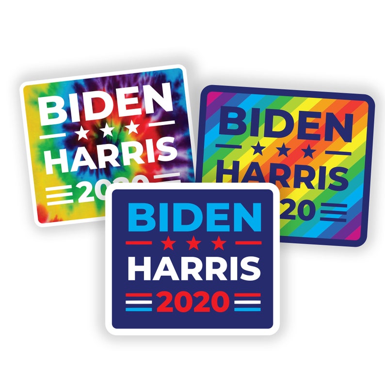 Biden-Harris 6 mil Bumper Sticker 4 x 3.5 Decal