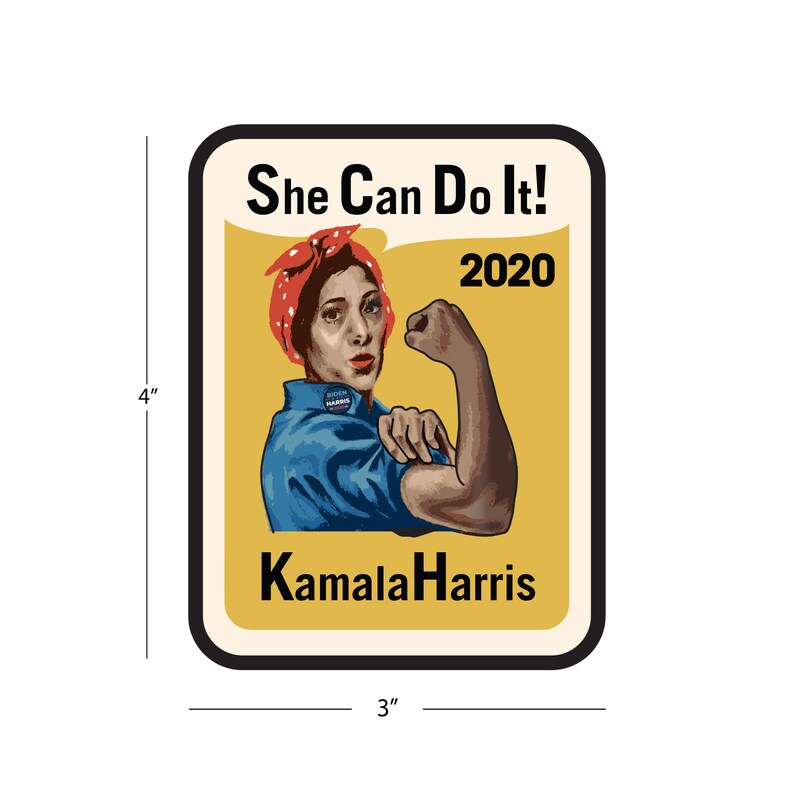 Biden-Harris 6 mil Bumper Sticker 4 x 3.5 Decal
