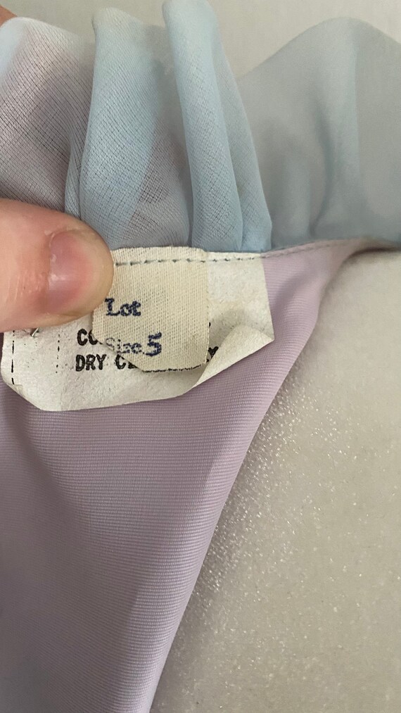 Vintage 1960s 60s Floral Ruffle Prom Dress - image 5