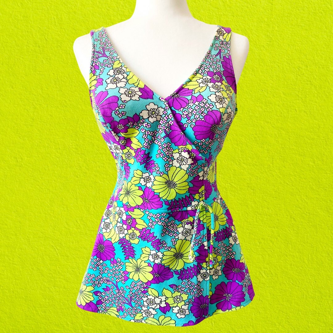 VTG 60s Catalina Flower Power One Piece Swimsuit - Etsy