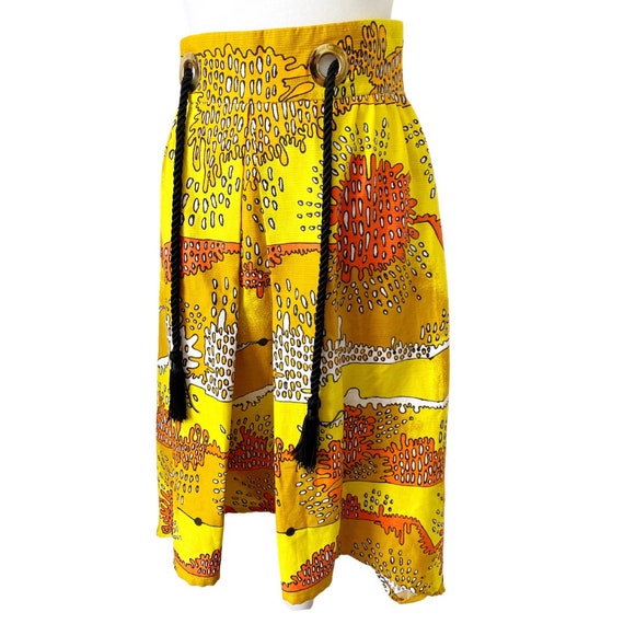 Vintage 1960s 60s Psychedelic Printed Skirt by Al… - image 1