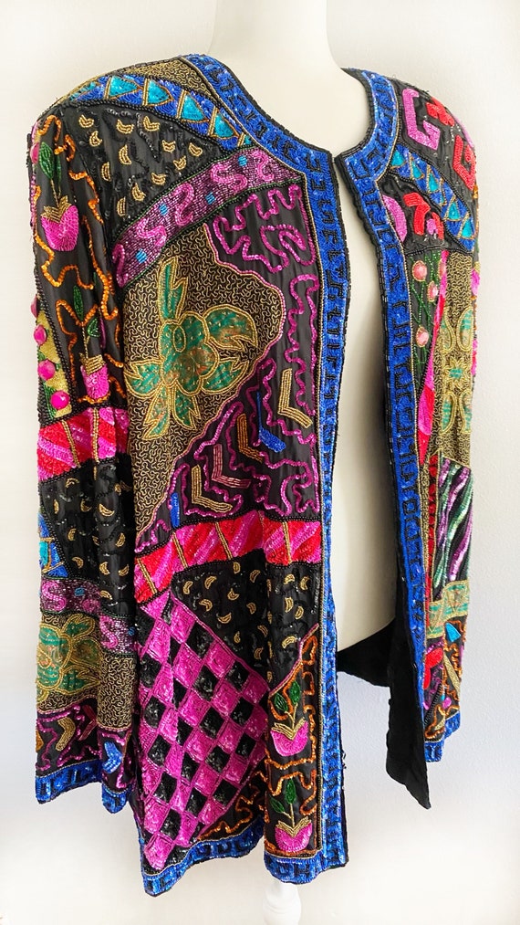 Vintage 1980s 80s Designer Judith Ann Plus Sequin 