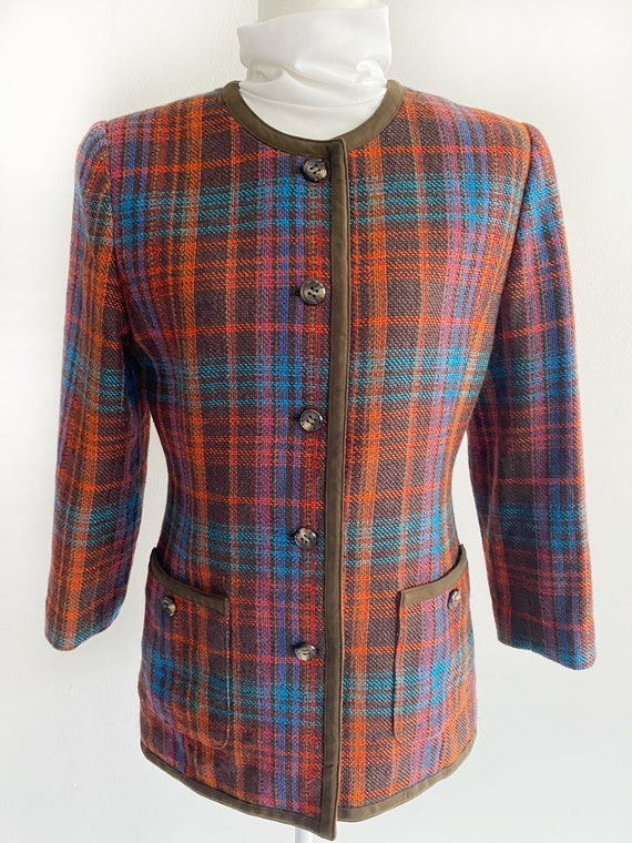 Vintage 1980s 80s Milan D’or Tweed Jacket - image 2