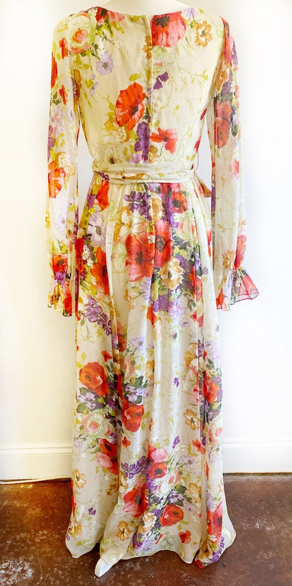 Vintage 1970s 70s Jack Bryan Springtime Floral Ma… - image 3