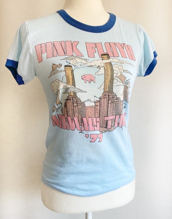 Vintage 1977 Pink Floyd Animals Ringer Tour Tshirt
