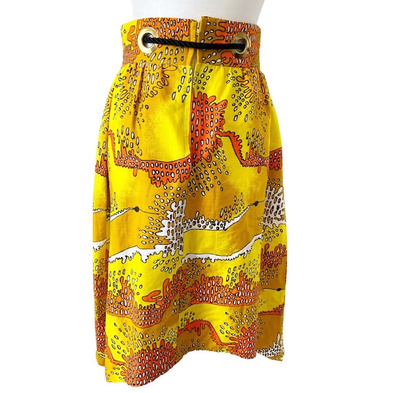Vintage 1960s 60s Psychedelic Printed Skirt by Al… - image 2
