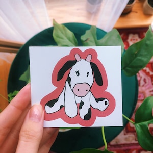 Moomoo | Stuffed Animal Cow Illustration  | Sticker