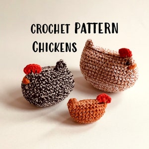 Chicken Crochet Pattern, Crochet Chicken Pattern, Stuffed Chicken Amigurumi, No Sew Chicken, Chicken Keyring, Amigurumi Hen, Easy Chicken