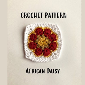 Granny Square Pattern African, Granny Square Crochet Pattern, Granny Square PDF Pattern, Written pattern, blanket motif, pdf only