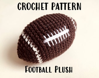 Modèle de ballon de football au crochet, Modèle de ballon de football au crochet, Comment crocheter un ballon de football, Peluche Amigurumi de football, Modèle ballon de rugby