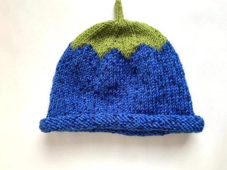 Blueberry Knit Hat Pattern for All Sizes Fruit Hat Pattern Etsy
