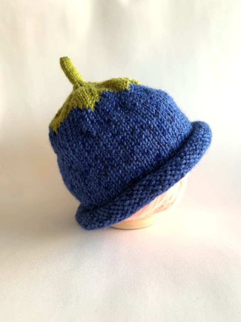 Blueberry Knit Hat Pattern for All Sizes Fruit Hat Pattern Etsy