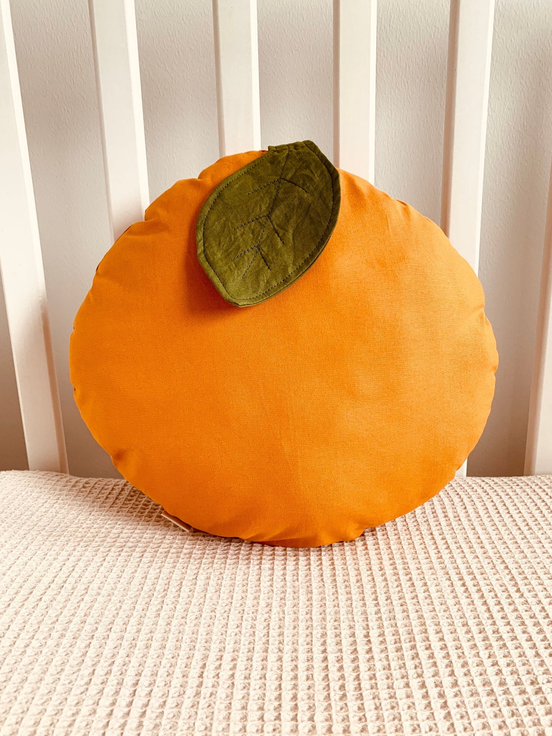 Orange Pillow, Orange Shaped Pillow for Nursery, Fruit Shaped Pillows