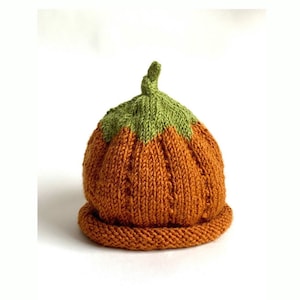 Baby Pumpkin Hat, Pumpkin Hat, Halloween Hat, Toddler Fall Hat, Baby Pumpkin Beanie, Fall Beanie Newborn Photography, Knitted Pumpkin Hat