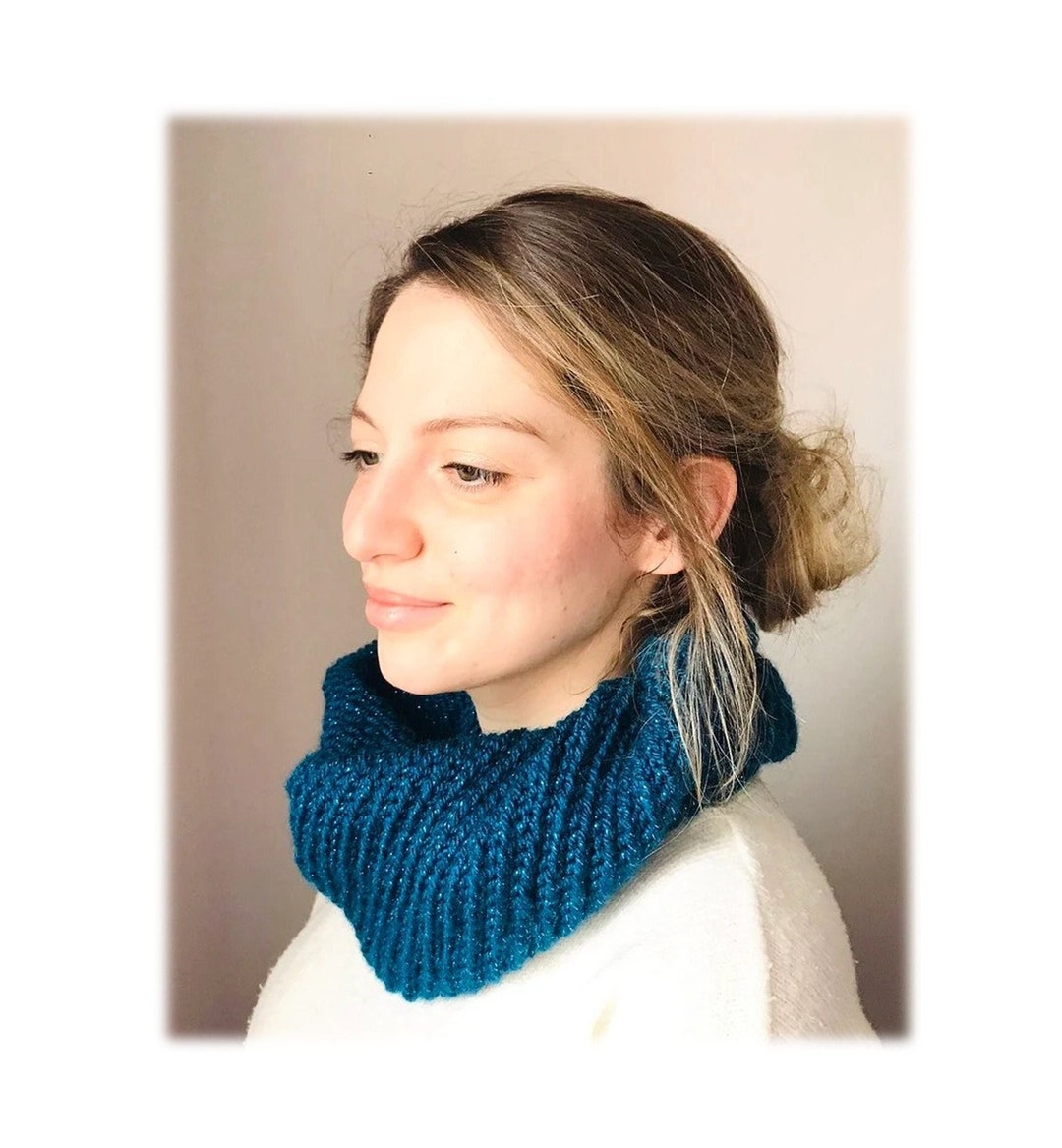 Twisted Cowl Knitted Neck Warmer Handmade Cowl Scarf Neck Etsy