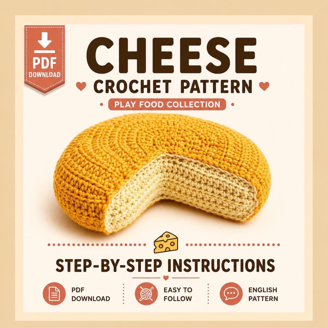 40 Amigurumi Crochet Patterns Worth Considering for Your Next Handmade Project 12 Cheese Amigurumi Crochet Pattern