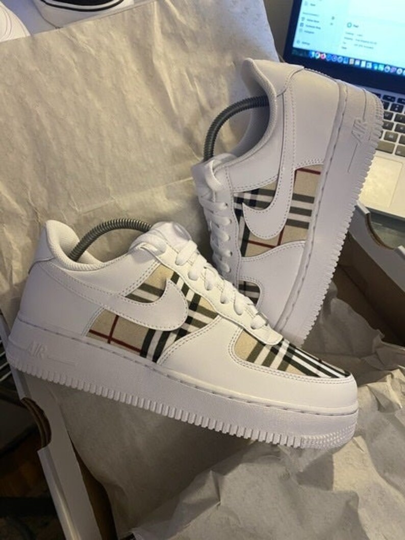 custom air force ones burberry