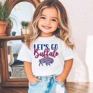 Let&#39;s Go Buffalo Cursive Toddler T-Shirt || Buffalo Football Toddler Shirt Buffalo Youth T Shirt Lets Go Buffalo Mafia 716 Buffalo Child WNY
