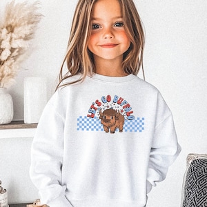 Retro Buffalo Checker Youth Sweatshirt || Buffalo Football Kids Sweatshirt Buffalo Youth Sweater Lets Go Buffalo Mafia 716 Buffalo Child WNY