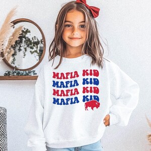 Mafia Kid Youth Sweatshirt || Buffalo Football Kids Sweatshirt Buffalo Youth Sweater Lets Go Buffalo Mafia 716 Buffalo Child WNY