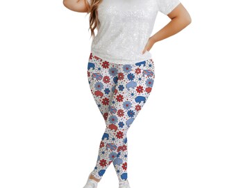 Buffalo Floral Plus Size Leggings || Buffalo Football Adult Leggings Buffalo Pants Lets Go Buffalo Mafia 716 Buffalo Women WNY