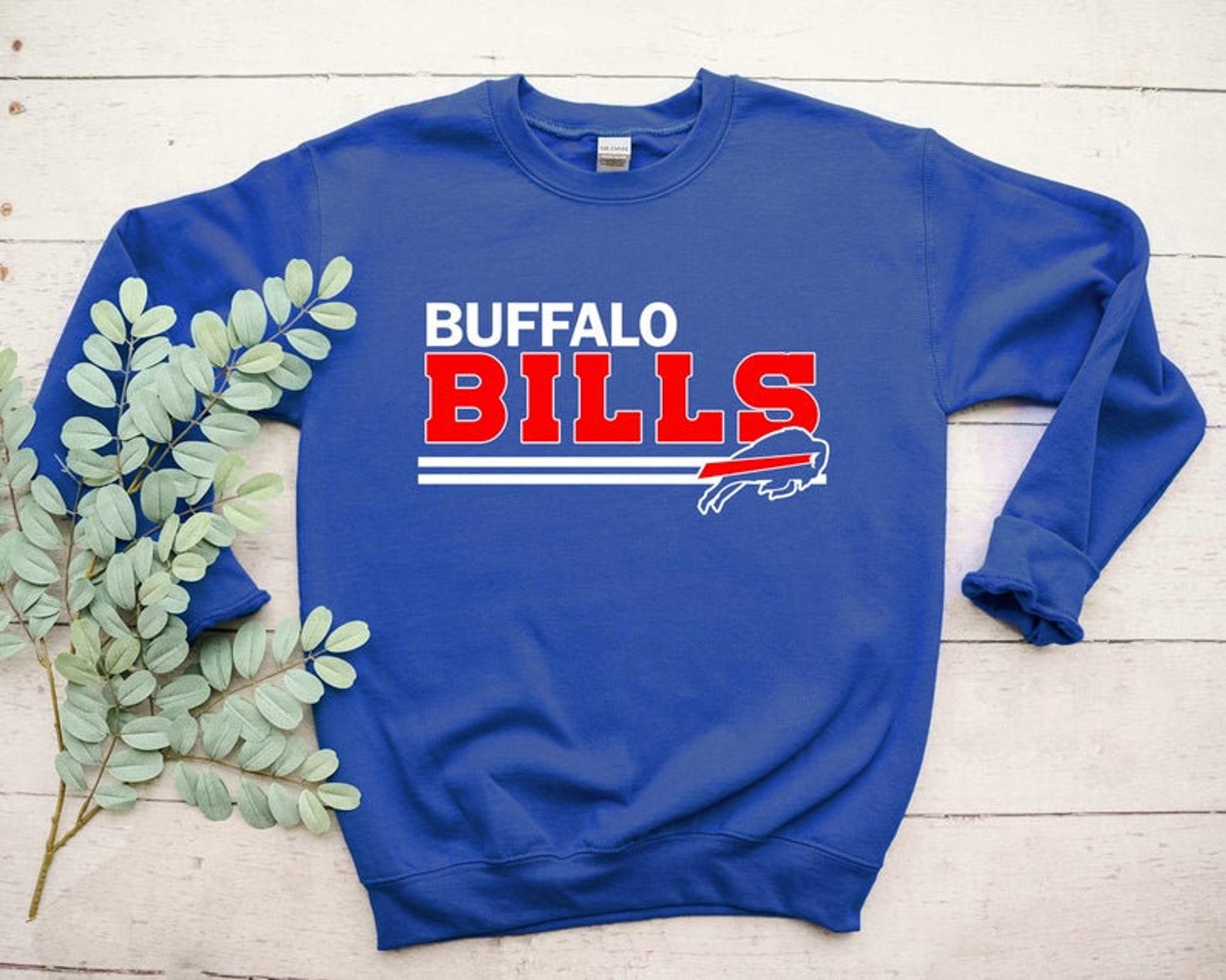 Buffalo Bills Line Crewneck Sudadera // Bills Football Bills Etsy