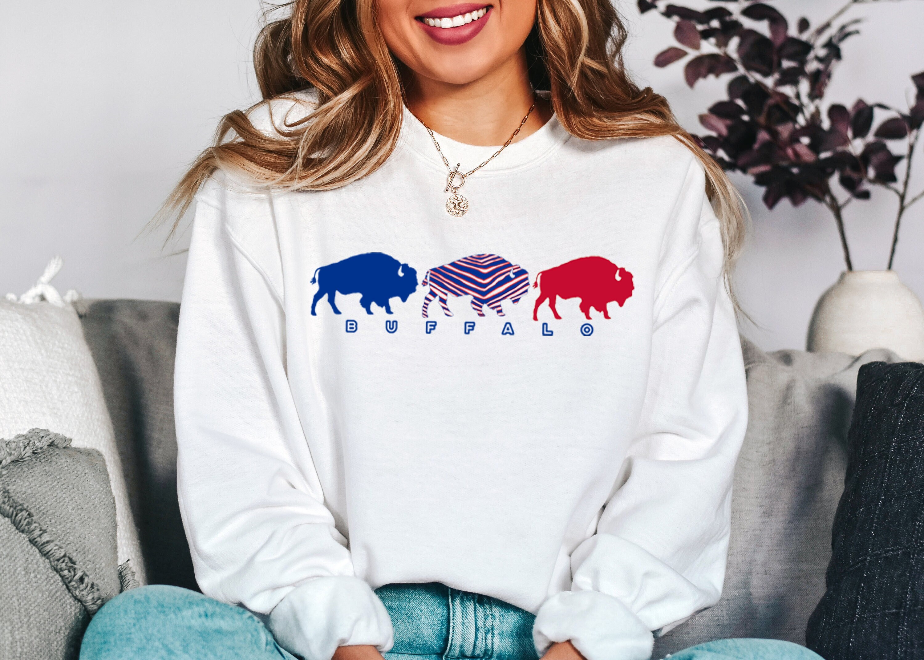 women's buffalo sweater