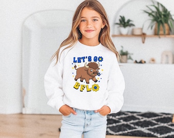 Let's Go BFLO Hockey Youth Sweatshirt || Buffalo Hockey Kids Sweatshirt Buffalo Youth Sweater Lets Go Buffalo Wagon 716 Buffalo
