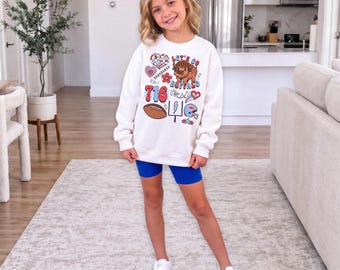 Retro Buffalo Football Youth Sweatshirt || Buffalo Football Kids Sweatshirt Buffalo Youth Sweater Lets Go Buffalo Mafia 716 Buffalo Child