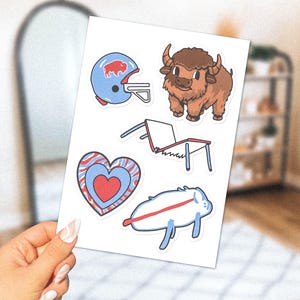 Buffalo Retro Sticker Sheet || Indoor Decal Sticker Buffalo Laptop Decal Football Gift Buffalo Football Buffalo Mafia Football