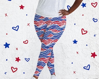 Buffalo Wave Plus Size Leggings || Buffalo Football Adult Leggings Buffalo Pants Lets Go Buffalo Mafia 716 Buffalo Women WNY