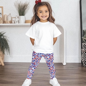 Buffalo Stripes Youth Leggings || Buffalo Football Kid Leggings Buffalo Youth Pants Lets Go Buffalo Mafia 716 Buffalo Child WNY