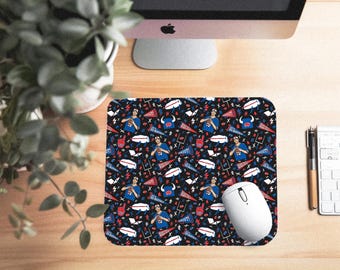 Buffalo Football - Lines & Bolts - Black Mouse Pad || Buffalo Football Mousepad Buffalo Mouse Pad Football Gift Buffalo Football Office
