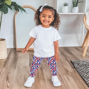Buffalo Wavy Lines Kids Leggings || Buffalo Football Toddler Leggings Buffalo Youth Pants Lets Go Buffalo Mafia 716 Buffalo Child WNY
