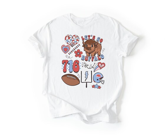 Retro Buffalo T-Shirt || Buffalo Football Shirt Football Fan T Shirt Tee Lets Go Buffalo Mafia 716 Buffalo Gift WNY New York