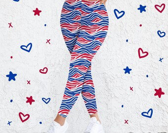 Buffalo Wave Leggings || Buffalo Football Adult Leggings Buffalo Pants Lets Go Buffalo Mafia 716 Buffalo Women WNY