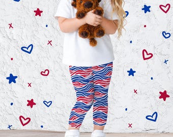 Buffalo Wave Kids Leggings || Buffalo Football Toddler Leggings Buffalo Youth Pants Lets Go Buffalo Mafia 716 Buffalo Child WNY