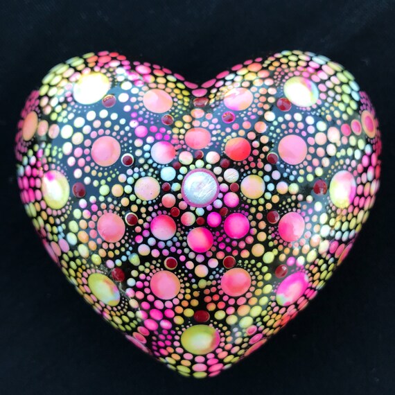 Download Mandala 3d Heart In Pink Dot Art Etsy