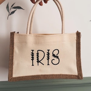 Jute sack jute bag personalized gift idea educator