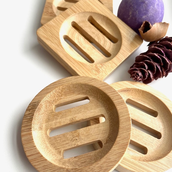 Bamboo Tray - For Soap, Shower Steamers & More