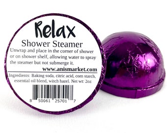 Natural Shower Steamer - RELAX With Bulgarian Lavender & Bergamot - Fast shipping