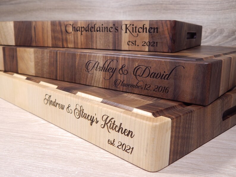 Reversible End Grain Cutting Board With Juice Groove. Walnut Etsy