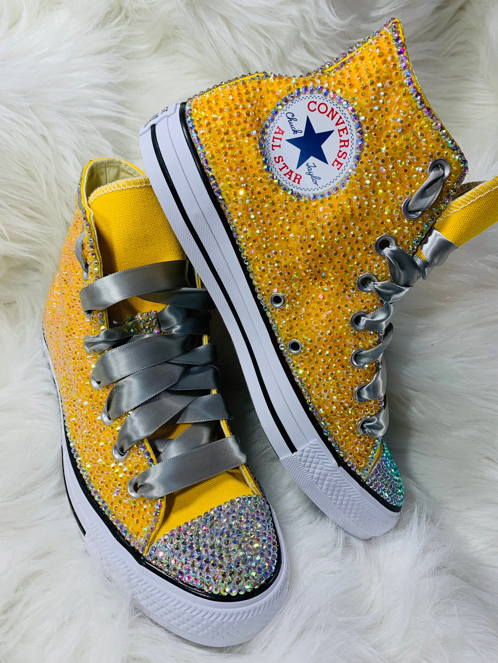 yellow high top converse