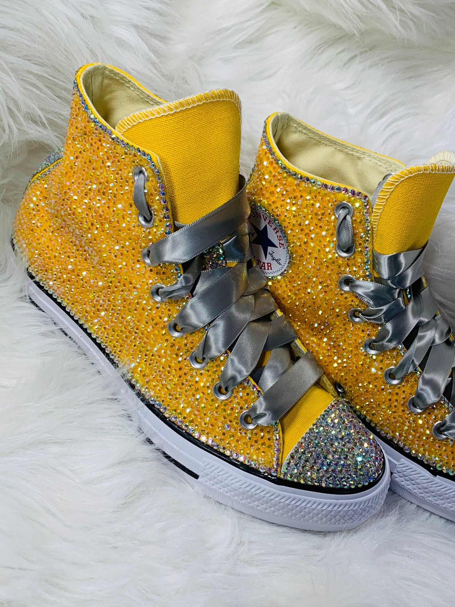 yellow high top converse