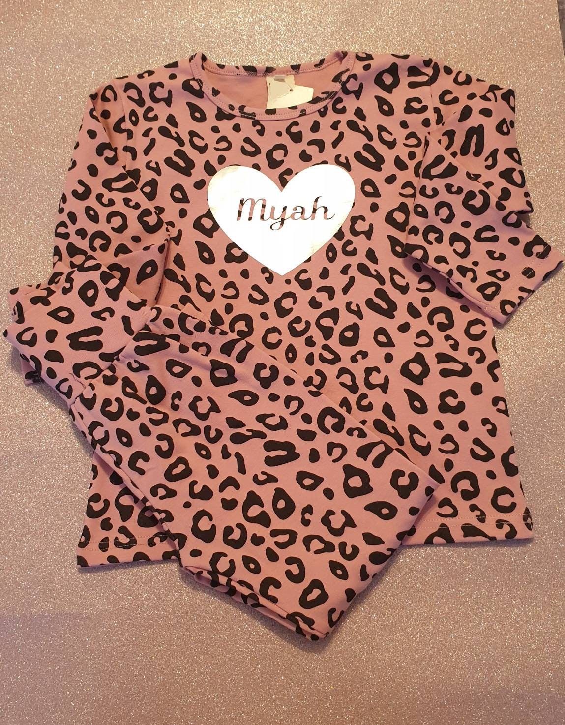 Personalised childrens leopard print clothing Personalised Etsy
