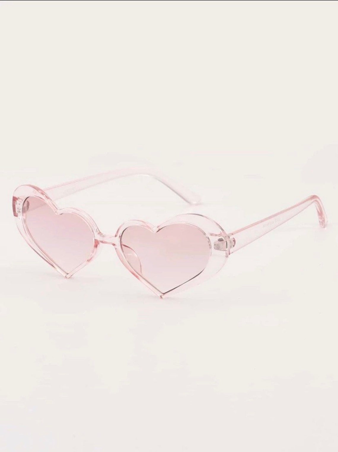 Women Pink acrylic heart sunglasses Etsy