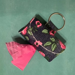 Faux leather poop bag holder