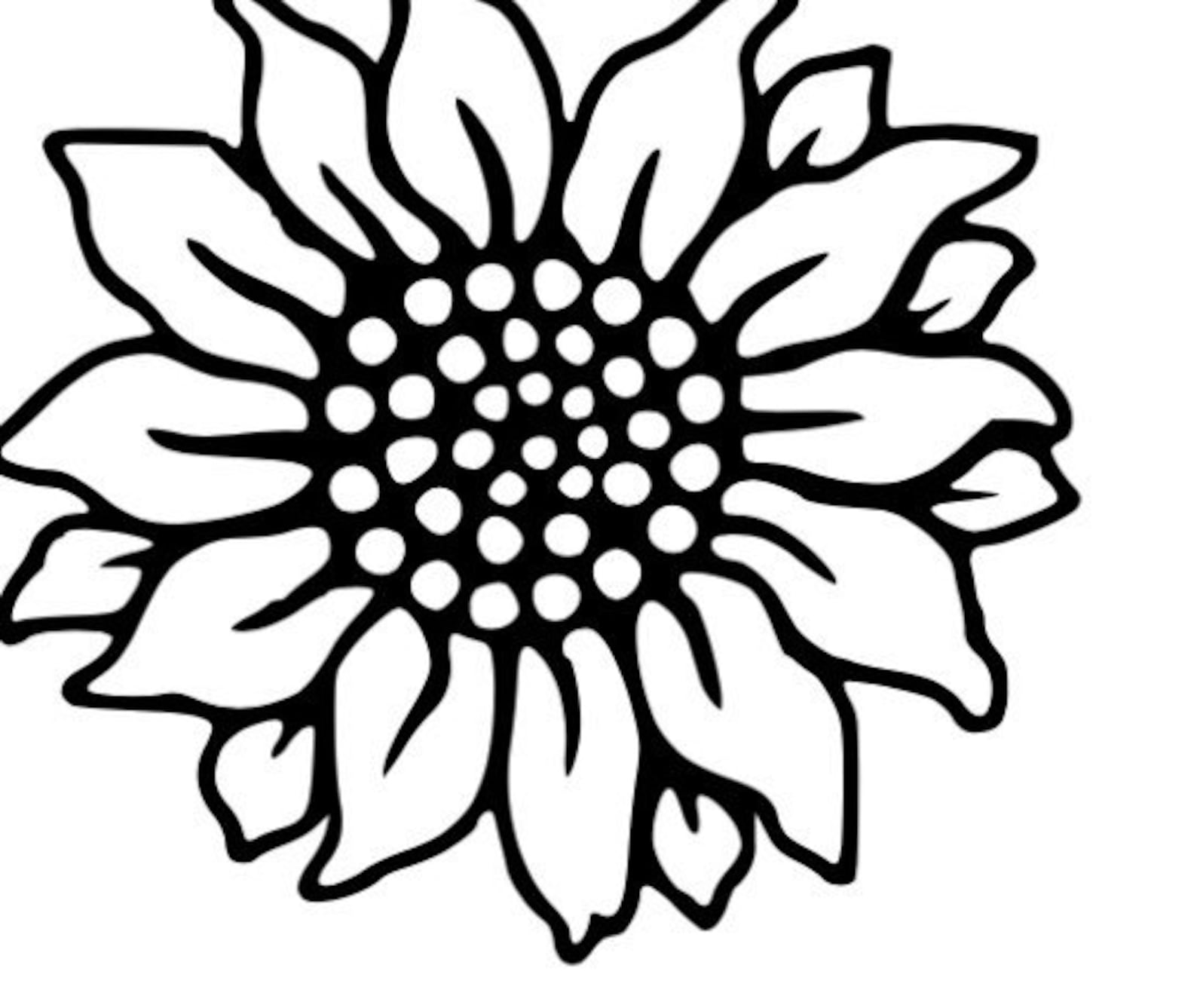 Sunflower vinyl decal for car computer wall phone and more Etsy