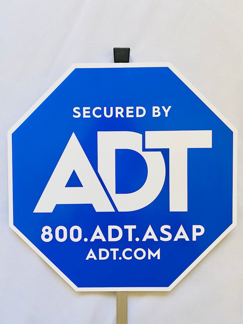 New ADT Security Yard Sign 28 Aluminum Post Home Etsy