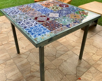 Tile Dining Table Etsy